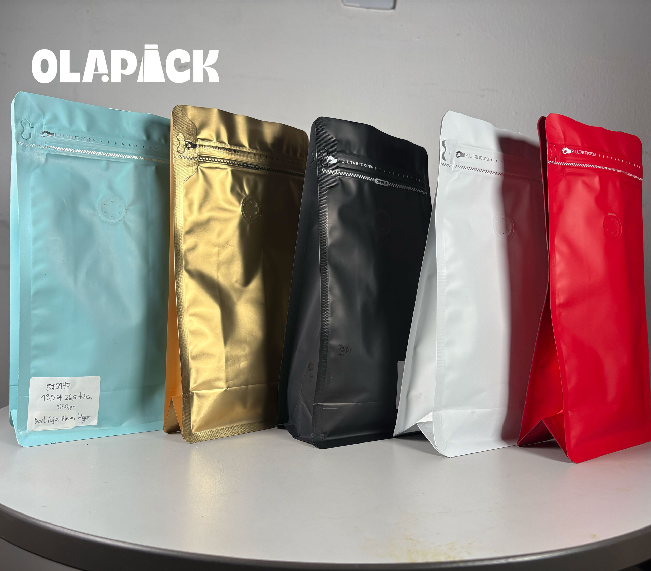 Bolsa estandard 500GRM con valvula con zipper X 50 | 13.5*26.5+7cm - Image 2