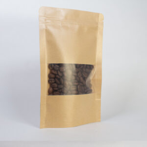 BOLSA ZIPPER VENTANA PAPEL KRAFT 100G