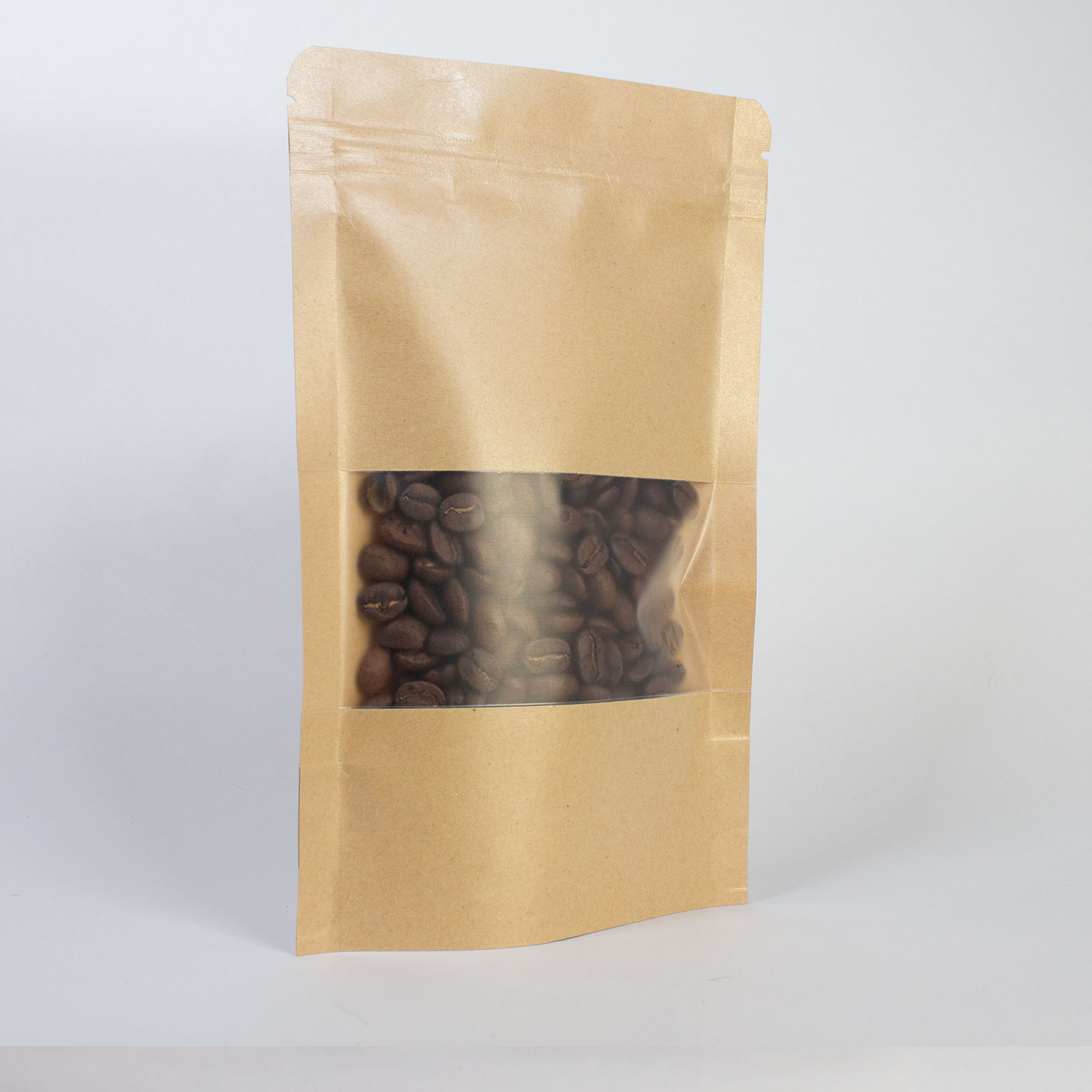 BOLSA ZIPPER VENTANA PAPEL KRAFT 100G
